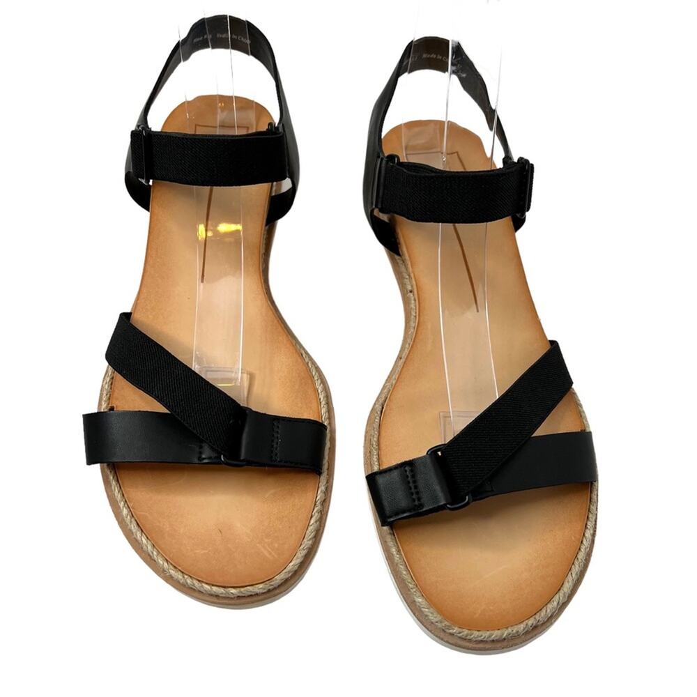 DOLCE VITA Flatform Leather Sandal in Black Women's 9.5